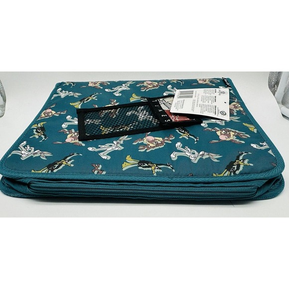 Vtg NWT 1998 Looney Tunes 3-Ring Binder Stuart Hall Green Taz Bugs Bunny Daffy - Picture 8 of 13